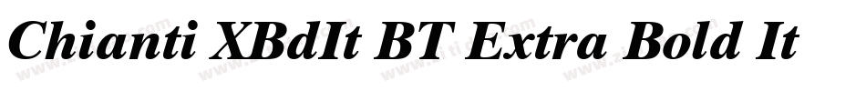 Chianti XBdIt BT Extra Bold Italic字体转换